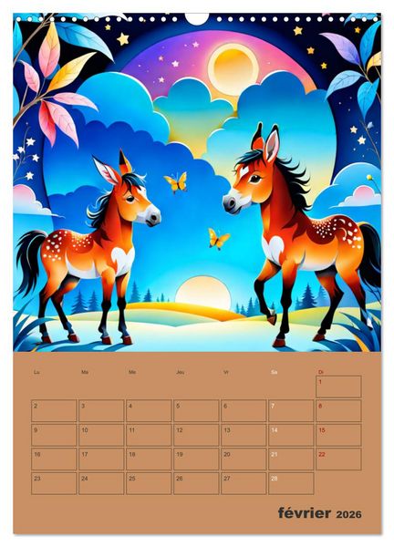 Produktbild: Les fables illustr&eacute;es (Calendrier mural 2026 DIN A3 horizontal), CALVENDO calendrier mensuel