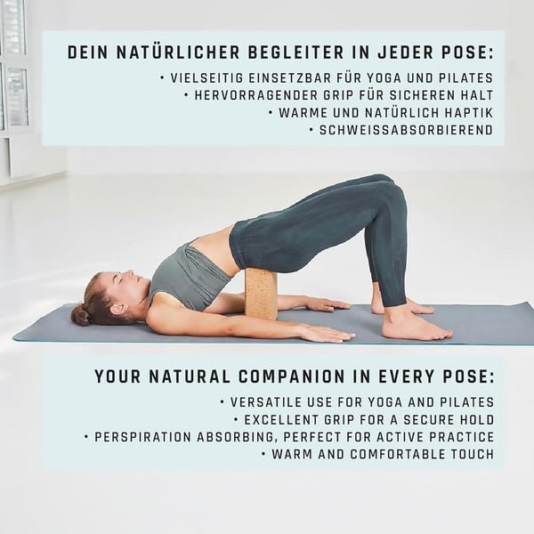 Produktbild: Schildkr&ouml;t 960271 - Kork Yoga Block, aus 100% Naturkork, 23x15x7,5cm