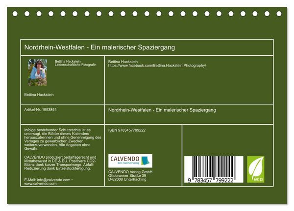 Produktbild: Nordrhein-Westfalen - Ein malerischer Spaziergang (Tischkalender 2026 DIN A5 quer), CALVENDO Monatskalender