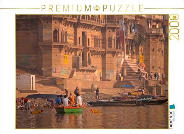 CALVENDO Puzzle Indien - Varanasi 2000 Teile Puzzle quer | 2000 Teile Lege-Größe 90 × 67 cm Foto-Puzzle für glückliche Stunden