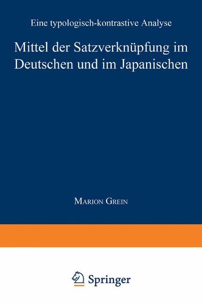 Produktbild: Mittel der Satzverkn&uuml;pfung im Deutschen und im Japanischen