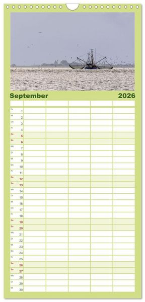 Produktbild: Familienplaner 2026 - Pellworm - Das Inselparadies mit 5 Spalten (Wandkalender, 21 x 45 cm) CALVENDO