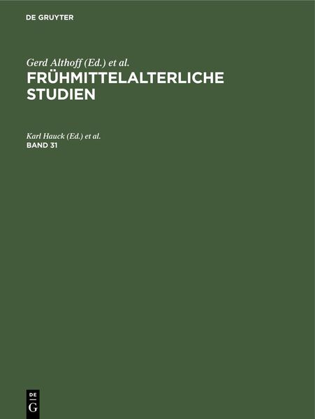 Produktbild: Fr&uuml;hmittelalterliche Studien. Band 31