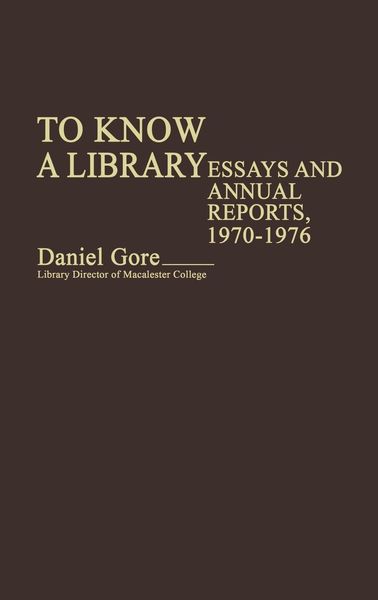 Produktbild: To Know a Library
