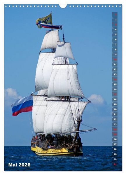 Produktbild: Segelromantik - Gro&szlig;segler auf der Ostsee (Wandkalender 2026 DIN A3 hoch), CALVENDO Monatskalender