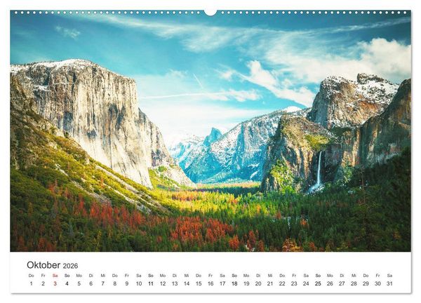 Produktbild: Yosemite - Einzigartige Naturspektakel (hochwertiger Premium Wandkalender 2026 DIN A2 quer), Kunstdruck in Hochglanz