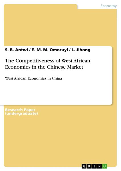 Produktbild: The Competitiveness of West African Economies in the Chinese Market
