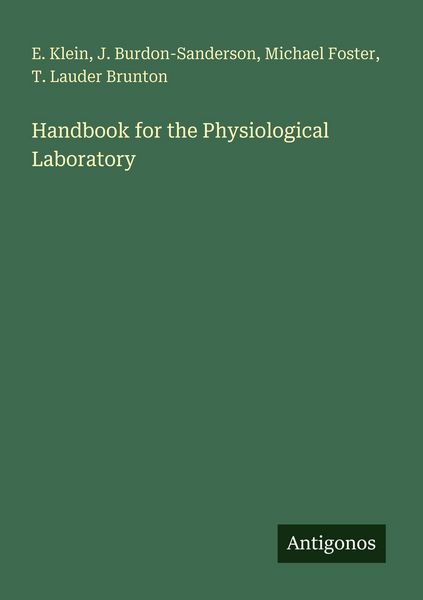 Produktbild: Handbook for the Physiological Laboratory