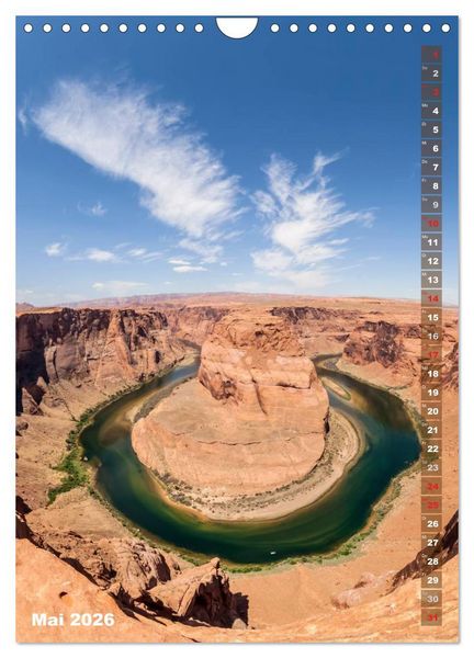 Produktbild: ARIZONA UND UTAH Rote Felsen (Wandkalender 2026 DIN A4 hoch), CALVENDO Monatskalender