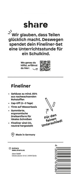 Produktbild: share Fineliner 6er Set