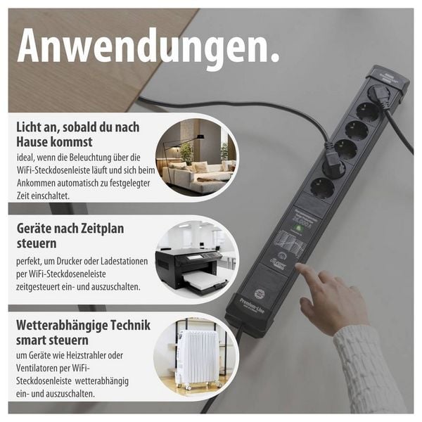 Produktbild: Brennenstuhl 1159760946 Steckdosenleiste Schwarz Schutzkontakt 1St.