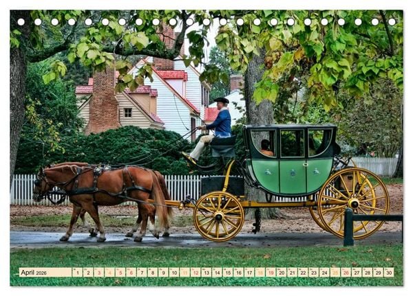 Produktbild: Pferdekutschen - Vorg&auml;nger des Automobils (Tischkalender 2026 DIN A5 quer), CALVENDO Monatskalender