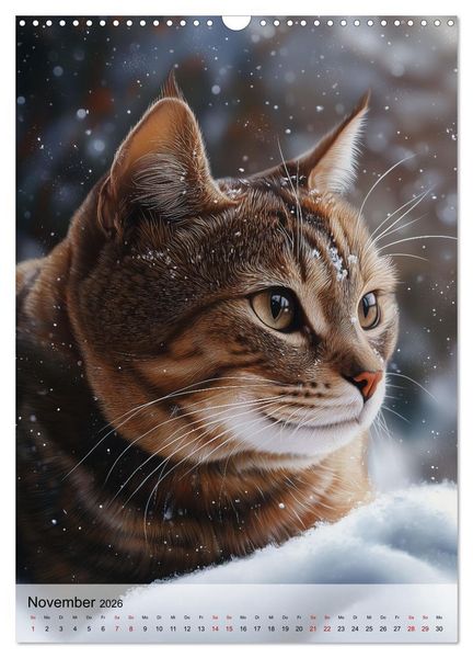 Produktbild: Katzen (Wandkalender 2026 DIN A3 hoch), CALVENDO Monatskalender