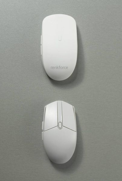 Produktbild: Renkforce RF-WRM-300 Hygiene-Maus Kabellos Optisch Wei&szlig; 5 Tasten 800 dpi, 1000 dpi, 1200 dpi Spritzwassergesch&uuml;tzt
