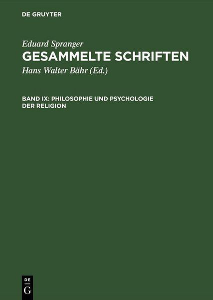 Produktbild: Philosophie und Psychologie der Religion