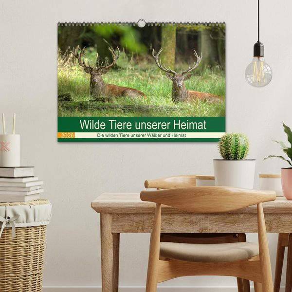 Produktbild: Wilde Tiere unserer Heimat (Wandkalender 2026 DIN A3 quer), CALVENDO Monatskalender