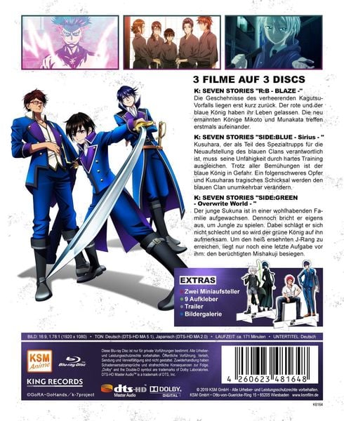 Produktbild: K Seven Stories - Side: One (Movie 1-3) [3 BR]