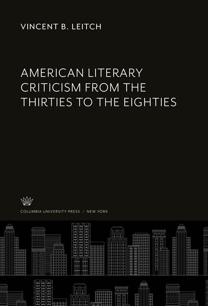 Produktbild: American Literary Criticism from the Thirties to the Eighties