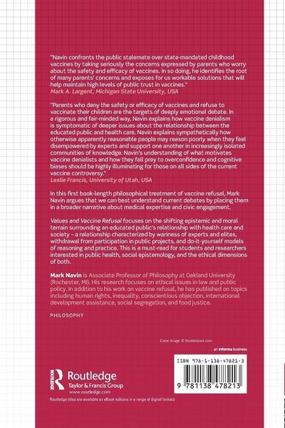 Produktbild: Values and Vaccine Refusal