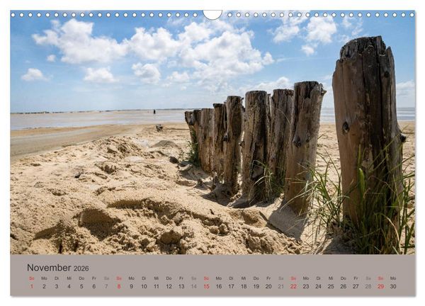 Produktbild: R&ouml;m&ouml; - Wasser, Wind und endloser Strand (Wandkalender 2026 DIN A3 quer), CALVENDO Monatskalender