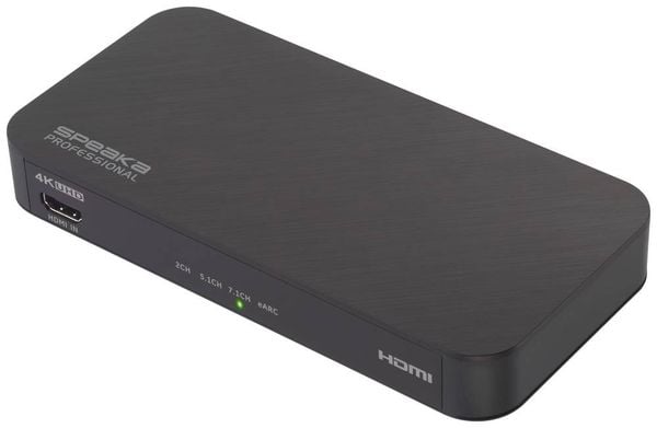 Produktbild: SpeaKa Professional TV, Receiver, Audio Extraktor SP-HDA-502 [HDMI - HDMI] 3840 x 2160 Pixel eARC, S/PDIF- + Analogausgang