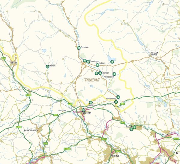 Produktbild: 15 Short Walks in the Yorkshire Dales - Grassington, Skipton, Malham and Ilkley
