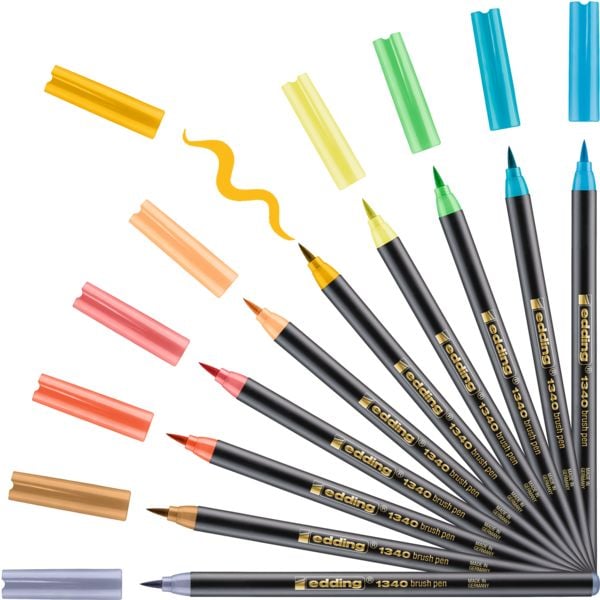 Produktbild: Edding Filzstifte Brush Lettering 10er Set