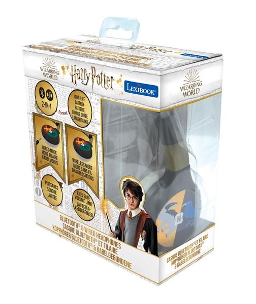 Produktbild: Harry Potter 2 in 1 Bluetooth&reg; und kabelgebundener Kopfh&ouml;rer