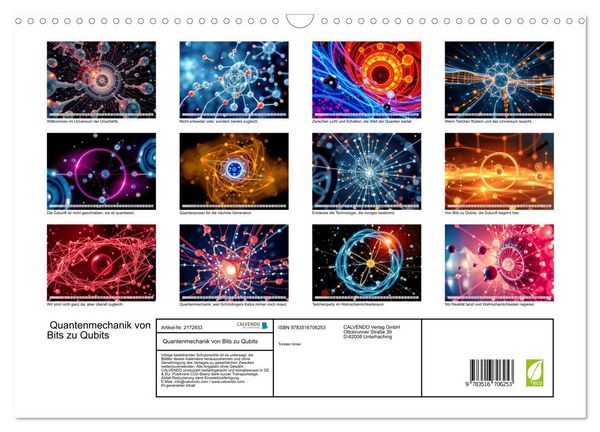 Produktbild: Quantenmechanik von Bits zu Qubits (Wandkalender 2026 DIN A3 quer), CALVENDO Monatskalender