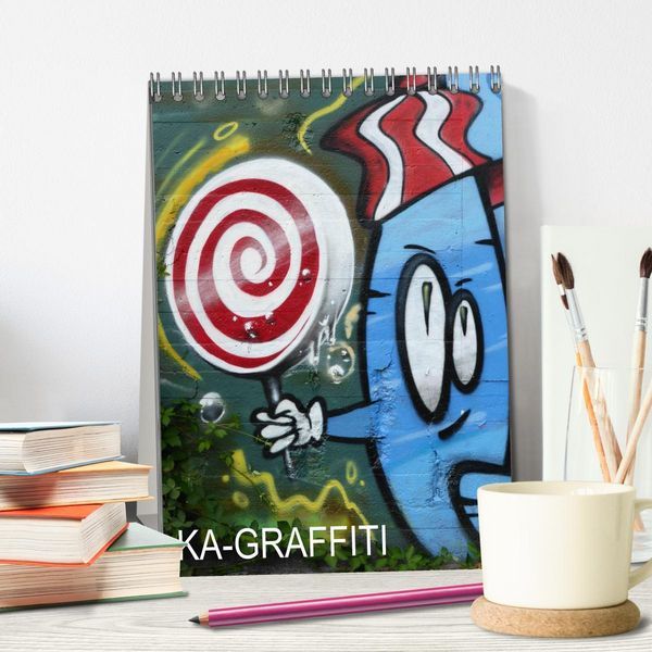 Produktbild: KA- GRAFFITI (Tischkalender 2026 DIN A5 hoch), CALVENDO Monatskalender