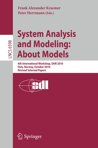 Produktbild: System Analysis and Modeling: About Models