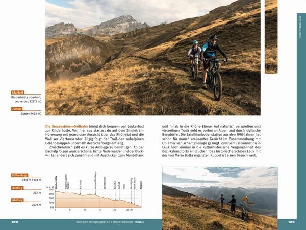 Produktbild: K&uuml;mmerly+Frey Raus und Mountainbiken Wallis &ndash; Mountainbikef&uuml;hrer