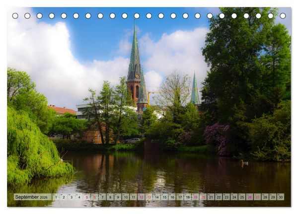 Produktbild: Schlossgarten Oldenburg. Ein Fotospaziergang (Tischkalender 2026 DIN A5 quer), CALVENDO Monatskalender