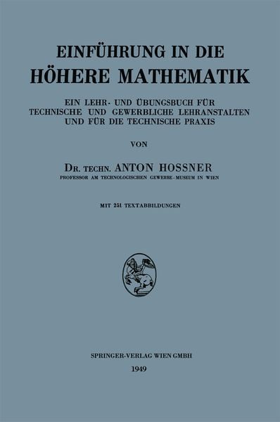 Produktbild: Einf&uuml;hrung in die H&ouml;here Mathematik
