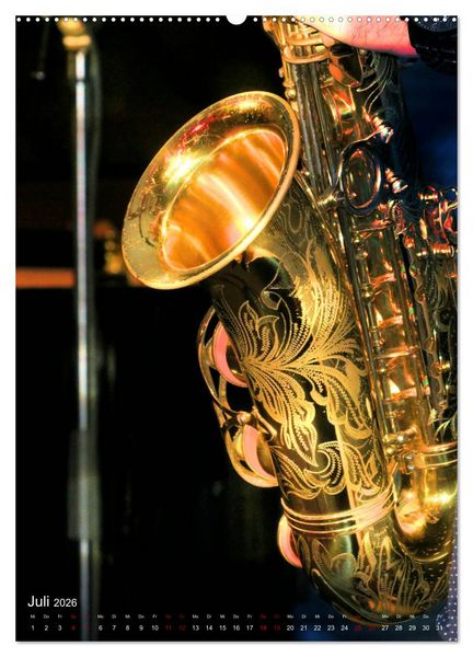 Produktbild: Saxophon live (Wandkalender 2026 DIN A2 hoch), CALVENDO Monatskalender