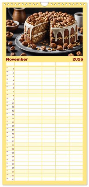 Produktbild: Familienplaner 2026 - Das Auge isst mit - S&uuml;&szlig;e Verf&uuml;hrung mit 5 Spalten (Wandkalender, 21 x 45 cm) CALVENDO
