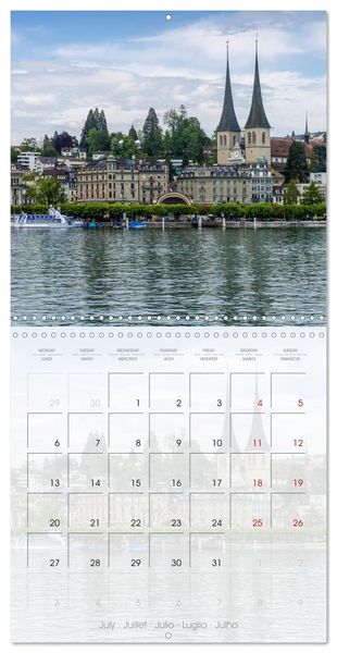 Produktbild: LUCERNE Lovely Switzerland (Wall Calendar 2026 12 &times; 12 Inch) CALVENDO 12 Month Wall Calendar