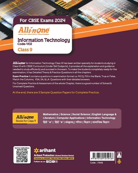 Produktbild: All In One Class 9th Information Technology for CBSE Exam 2024
