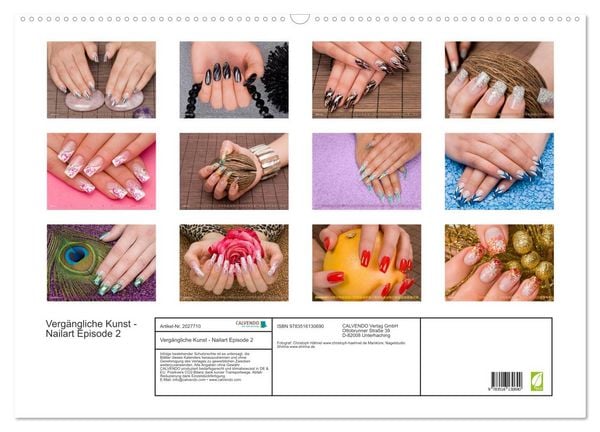 Produktbild: Verg&auml;ngliche Kunst - Nailart Episode 2 (Wandkalender 2026 DIN A2 quer), CALVENDO Monatskalender