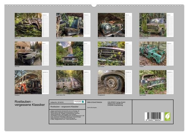 Produktbild: Rostlauben - vergessene Klassiker (hochwertiger Premium Wandkalender 2026 DIN A2 quer), Kunstdruck in Hochglanz