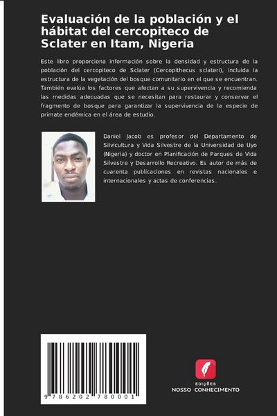 Produktbild: Evaluaci&oacute;n de la poblaci&oacute;n y el h&aacute;bitat del cercopiteco de Sclater en Itam, Nigeria