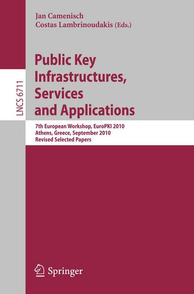 Produktbild: Public Key Infrastructures, Services and Applications
