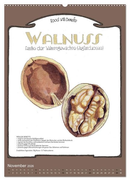 Produktbild: Food with Benefits (hochwertiger Premium Wandkalender 2026 DIN A2 hoch), Kunstdruck in Hochglanz