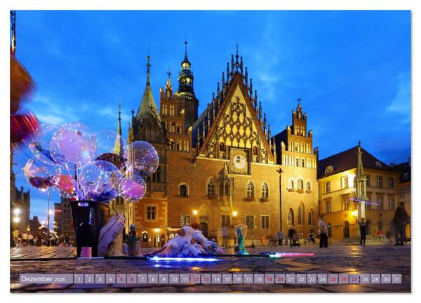 Produktbild: Breslau. Polens architektonisches Juwel an der Oder (Wandkalender 2026 DIN A3 quer), CALVENDO Monatskalender