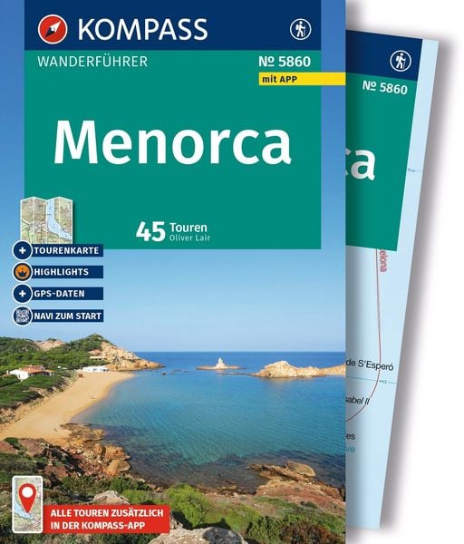 Produktbild: KOMPASS Wanderf&uuml;hrer Menorca, 45 Touren mit Extra-Tourenkarte