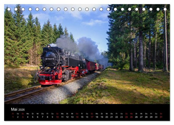 Produktbild: Unter Dampf in Sachsen Anhalt 2.0 (Tischkalender 2026 DIN A5 quer), CALVENDO Monatskalender