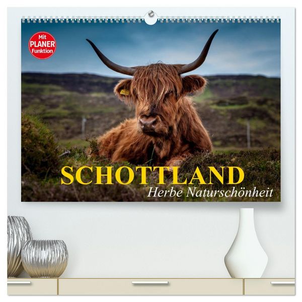 Produktbild: Schottland. Herbe Natursch&ouml;nheit (hochwertiger Premium Wandkalender 2026 DIN A2 quer), Kunstdruck in Hochglanz