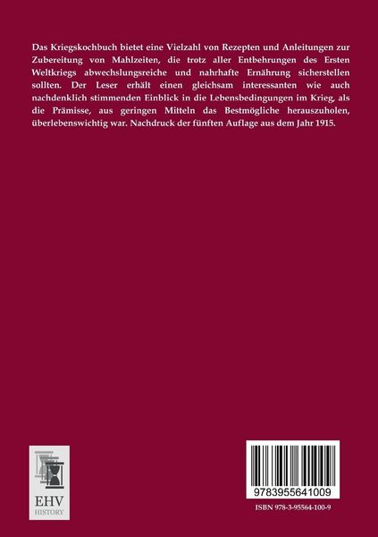 Produktbild: Das Kriegskochbuch