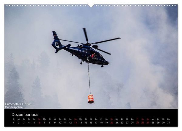 Produktbild: Hubschrauber im Einsatz (hochwertiger Premium Wandkalender 2026 DIN A2 quer), Kunstdruck in Hochglanz