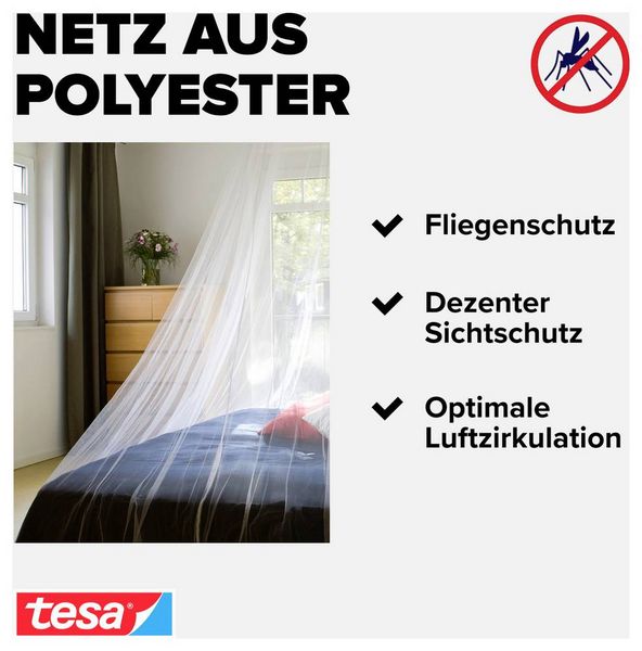Produktbild: tesa COMFORT 55836-00020-00 Moskitonetz (B x H) 2500 mm x 12500 mm Wei&szlig; 1 St.